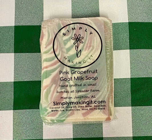 Simply Making It - Pink Grapefruit Goat Milk Soap